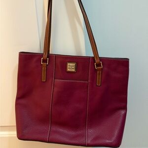 Dooney & Bourke Burgundy Leather Tote